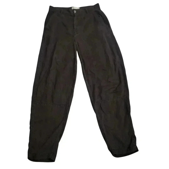 Everlane Sz 6 Black Chino Buttersoft High Rise Tapered Tencel Relax Pant Grunge - Picture 3 of 14